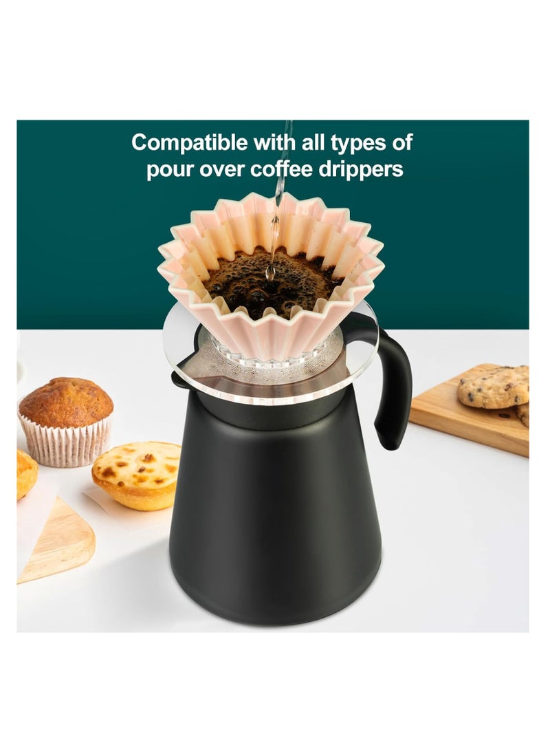 SYOSI - 880ml Stainless Steel Thermal Coffee Carafe - Double Wall Vacuum Insulated - Leak-Proof Design - Ideal for Keeping Coffee & Tea Hot - Image 1