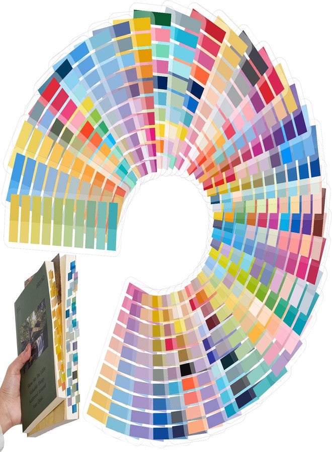 ReliThick 8000 Pcs Annotation tabs Sticky Tabs for Books Transparent Sticky Notes Multi Colored Writable Page Markers Book Flags Strip for Annotating Reading Supplies Bookish Gift (Gradient Color) - Image 1