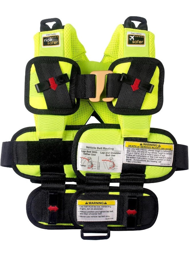 RIDESAFER Ride Safer Travel Vest with Zipped Backpack-Wearable, Lightweight, Compact, and Portable Car Seat  - Image 1