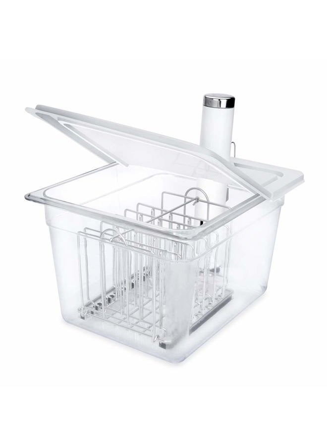 EVERIE Sous Vide Container 12 Quart with Hinge Lid and Sous Vide Rack Compatible with Breville Joule - Image 1