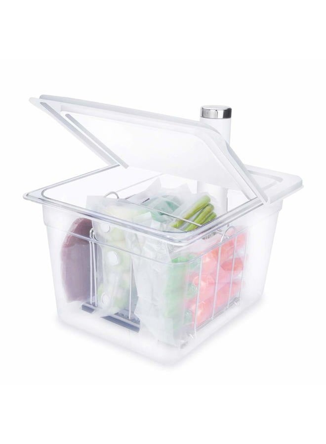 EVERIE Sous Vide Container 12 Quart with Hinge Lid and Sous Vide Rack Compatible with Breville Joule - Image 2