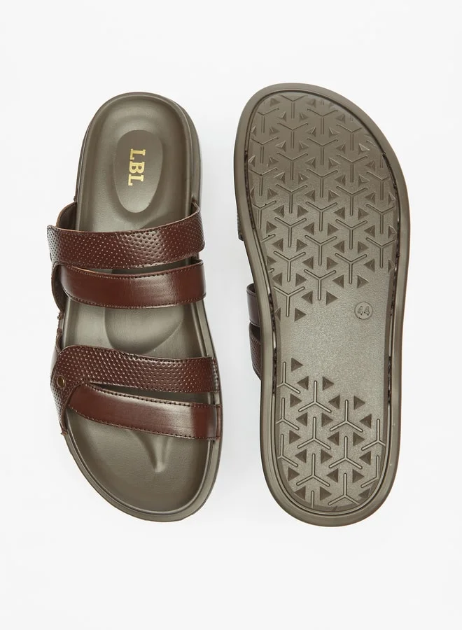 LBL by Shoexpress Men Textured Slip-On Arabic Sandals