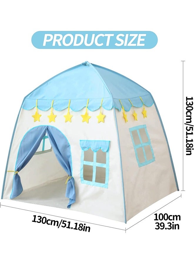 Children's Game Tent, Children's Princess Castle Game Tent, Indoor and Outdoor Children's Playhouse Tent, Large Foldable Children's Playhouse, Gifts for Children Over 3 Years old (Blue)  - Image 2