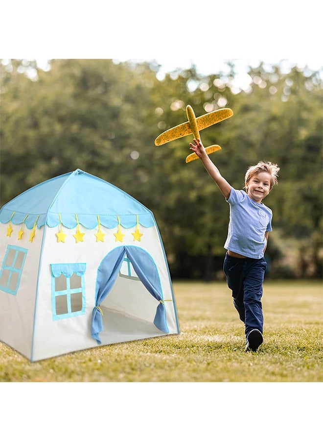 Children's Game Tent, Children's Princess Castle Game Tent, Indoor and Outdoor Children's Playhouse Tent, Large Foldable Children's Playhouse, Gifts for Children Over 3 Years old (Blue)  - Image 5