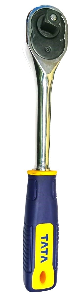 AGRICO TATA 1/2 Inch Drive 90-Tooth Ratchet Handle (SHR002) | Reversible Socket Wrench with Quick Release | Chrome Vanadium Steel | Ergonomic Grip for Mechanics, Garage & Workshop | Pack of 1 - Image 3
