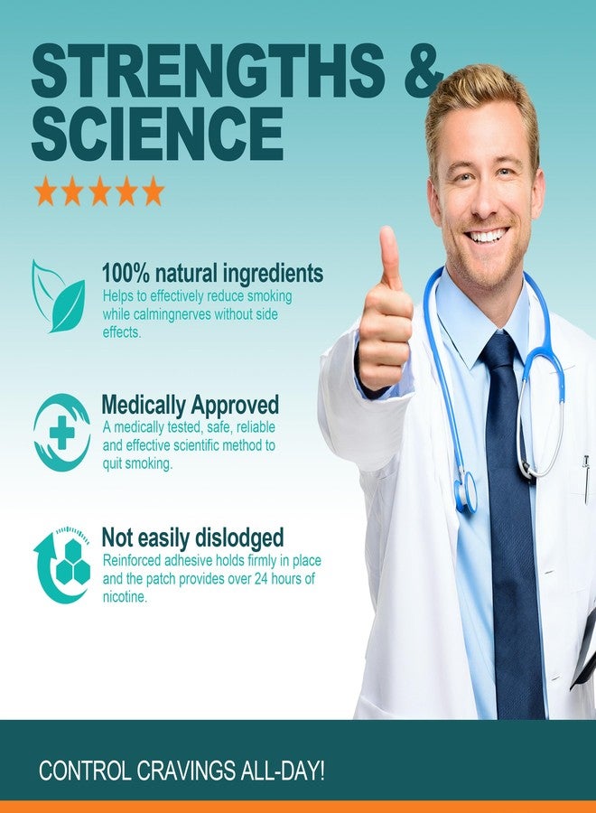 WOFANLI Nicotine Patches Step 1 Effective Helps Quit Smoking, 21 mg, 30 Patches Smoking Aid to Help Quit Smoking, Each Patch Provides a 24-Hour Nicotine Transdermal System - Image 3