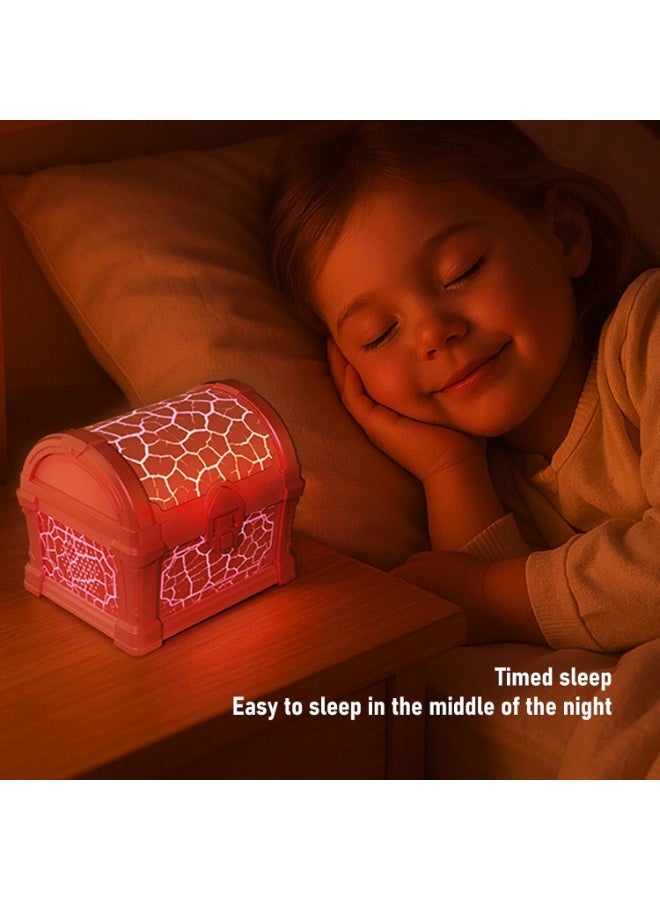 BlueFire Galaxyy Treasure Chest Aurora Borealis Projector Night Light with Bluetooth Speaker & White Noise | Dimmable Northern Lights Projector for Bedroom, Sleep & Meditation | Remote Control & Timer | Perfect Gift for Kids, Teens & Adults - Image 4