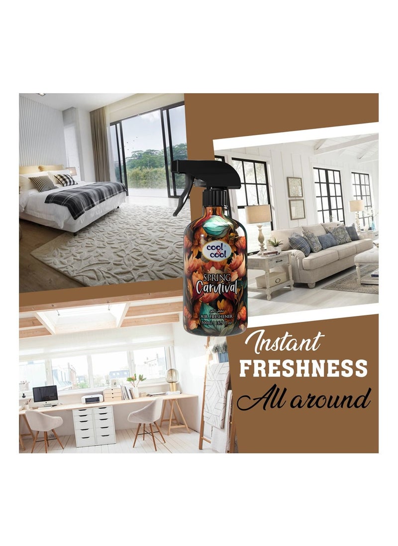 Cool & Cool Cool & Cool Spring Carnival Air Freshener | Long Lasting Fragrance, Eliminates Bad Odour, 500ml  - Image 4