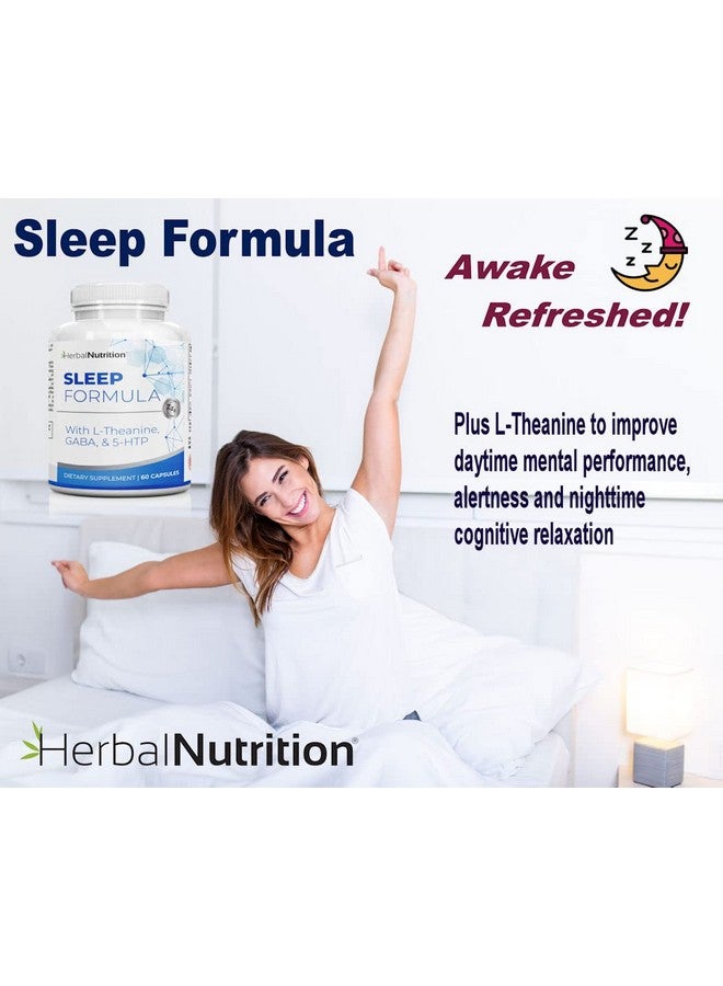 Herbal Nutrition Herbal Nutrition Sleep Support Supplement Sleep Formula is a Multi-Ingredient Sleep Supplement with Melatonin, GABA, L-Theanine, and More, Sleep Like You are on Cloud 9! One 60 Ct Bottle  - Image 5