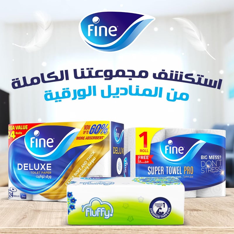 Fine Deal Kitchen Tissue Paper Towel, 2 Ply 12 Rolls - Image 5