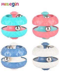 4Pcs Ball Orbit Rubik's Cubes Set, Finger Decompression Toy with Changeable Track, Maze Cube Balls, Fun Ball Drop Toy, Roll Ramp Game, Fidget Cube for Kids Aged 6+, Creative Stress Relieve Toy, 5.6*5*5CM