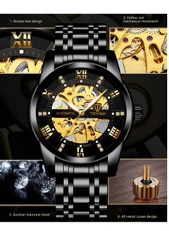 Tevise Men's Big Dial Auto Mechanical Stainless Steel Tourbillon Luxury Designer Watch  - Image 5
