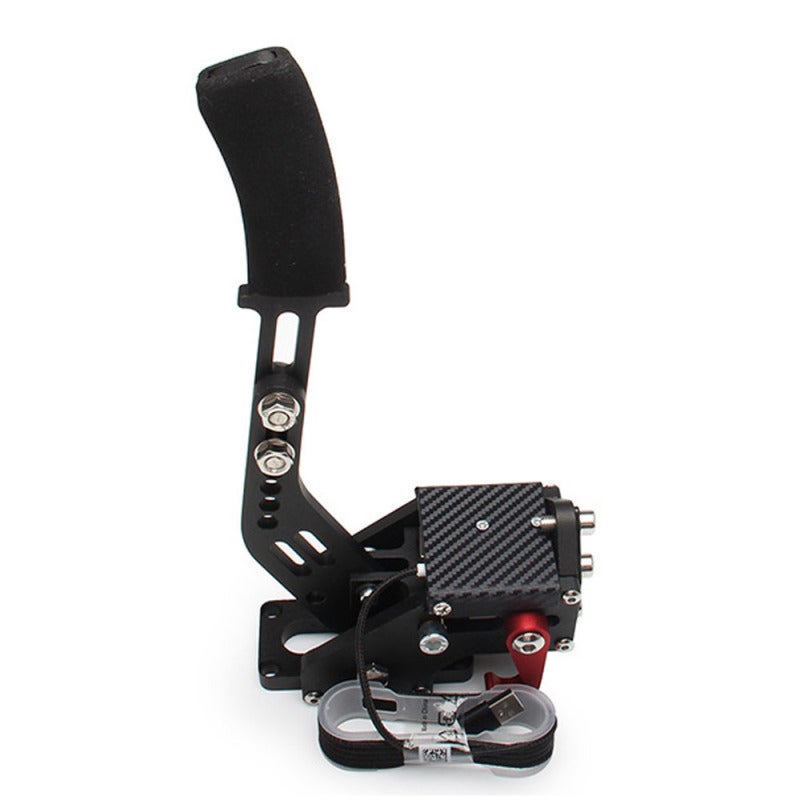 Gaming Handbrake + Compact Size + CNC Machined Aluminum Alloy - Non-Touching Sensor High Accuracy + Plug And Play for 64Bit PC Windows System Gaming Enthusiasts - Image 1