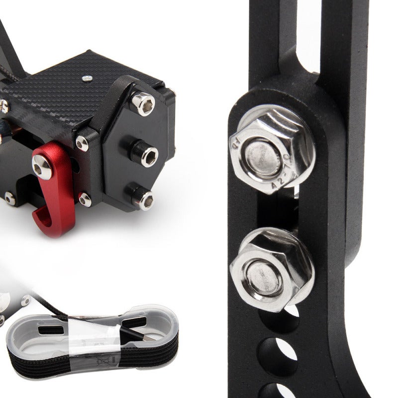 Gaming Handbrake + Compact Size + CNC Machined Aluminum Alloy - Non-Touching Sensor High Accuracy + Plug And Play for 64Bit PC Windows System Gaming Enthusiasts - Image 3