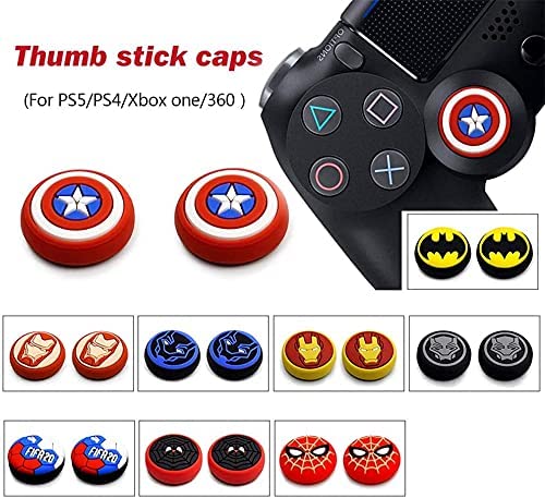 GAMENOPHOBIA Thumb Grip Caps for PS5/PS4/Xbox/Switch Pro Controllers | Non-Slip Silicone Joystick Covers | Analog Stick Protection & Comfort Grip for Gaming | Random Designs Sent (4) - Image 4