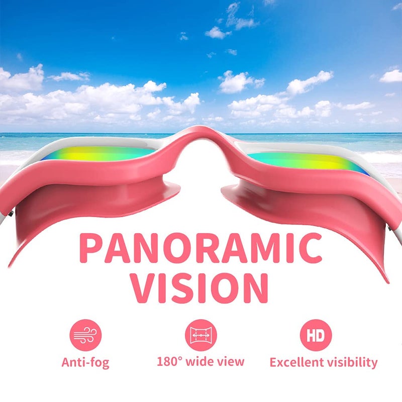 ZIONOR Kids Swim Goggles, 2 Packs G1MINI Polarized Swimming Goggles for Girls and Boys, UV Protection Anti-Fog for Child and Youth （GoldLens+GoldLens） - Image 5