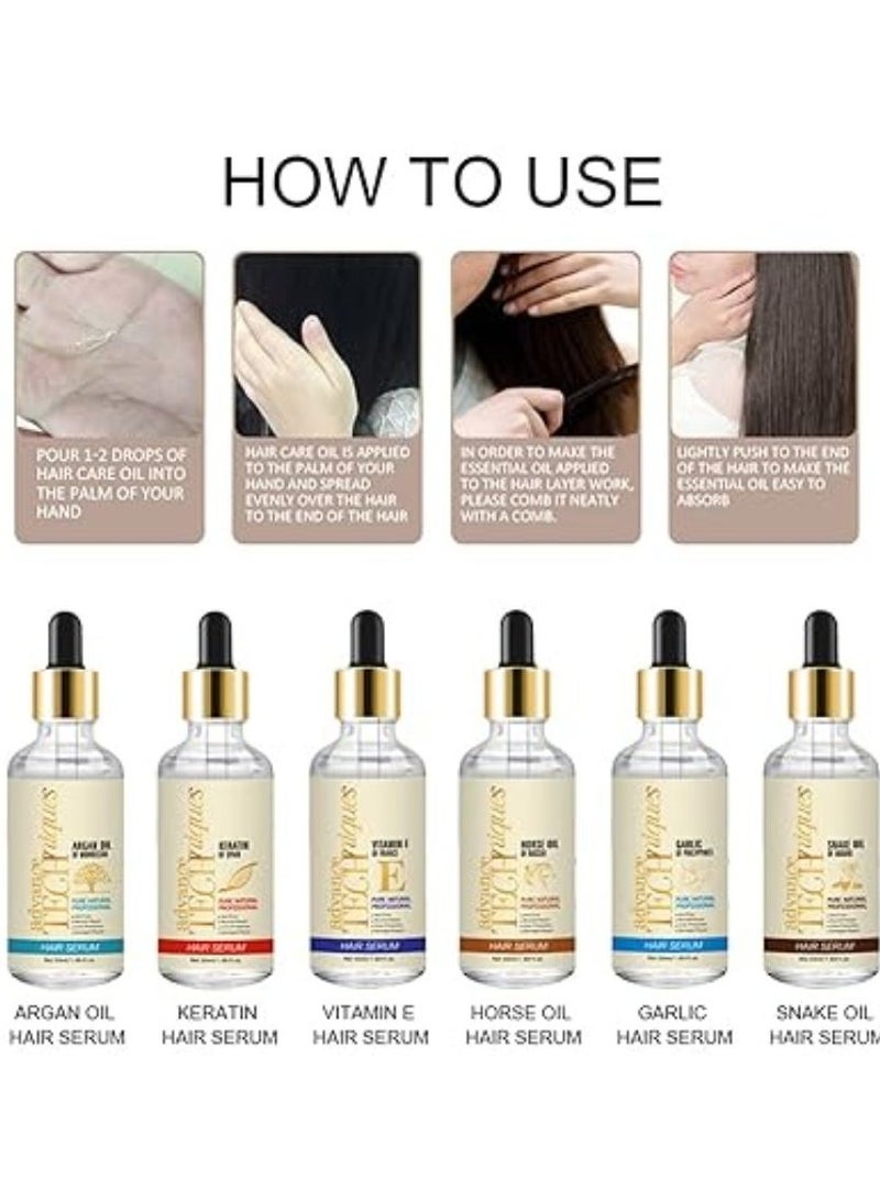 Hair Serum Anti Frizz Nourish Damaged Repair Color Protection Pure Natural Professional Advance Techniques Care Garlic Of Philippines 50ml