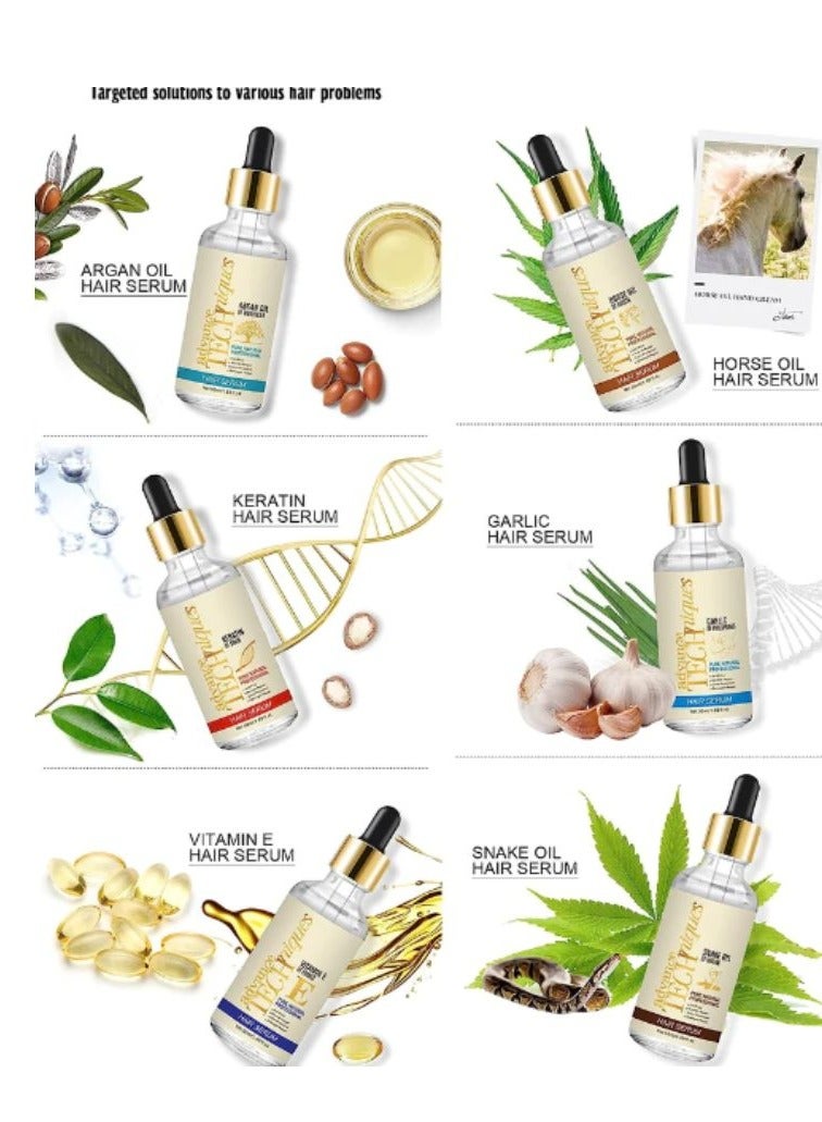 Hair Serum Anti Frizz Nourish Damaged Repair Color Protection Pure Natural Professional Advance Techniques Care Garlic Of Philippines 50ml