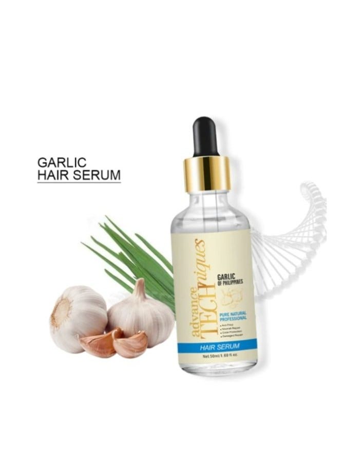 Hair Serum Anti Frizz Nourish Damaged Repair Color Protection Pure Natural Professional Advance Techniques Care Garlic Of Philippines 50ml