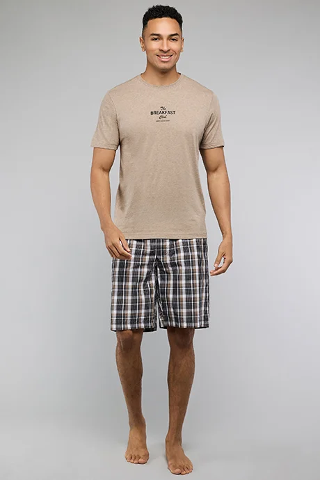 أر أند بي Plaid Shorts Pyjama Set