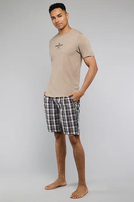 أر أند بي Plaid Shorts Pyjama Set