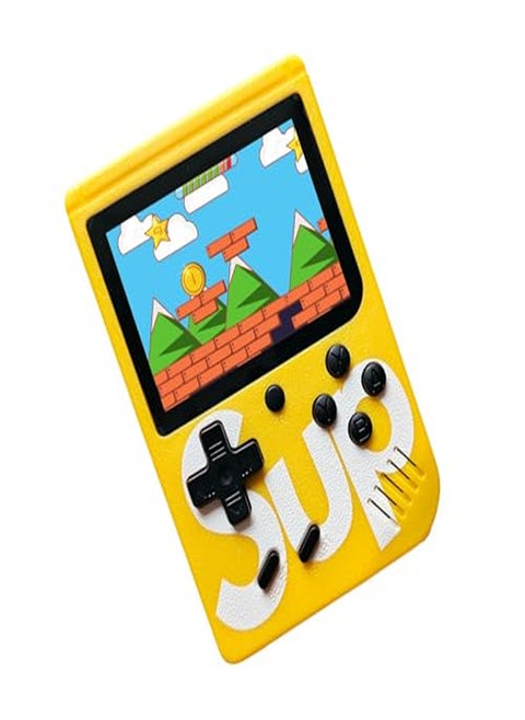 Sup 400 in 1 Retro Video Game Handheld Classical Game Play On TV, 400 Games Tank Mario, Contra, Aladin Box Console (Yellow)