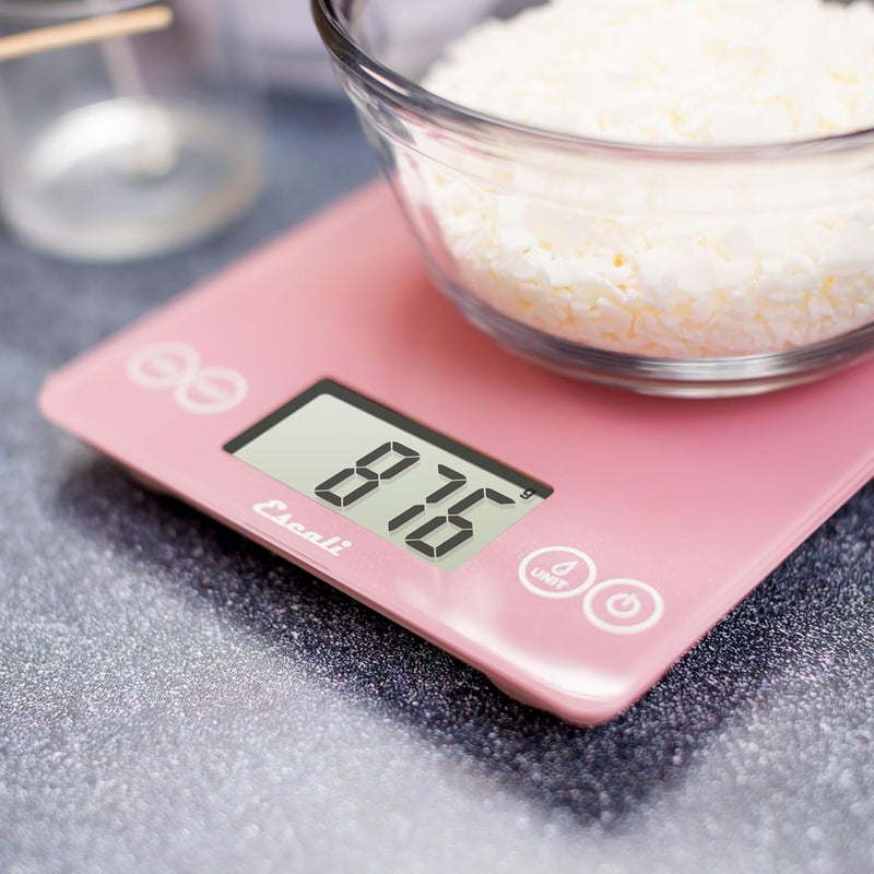 Escali Arti Classic Digital Coffee Scale Espresso Scale and Countertop Food Scale, 15-Pound Capacity, Pink - Image 5
