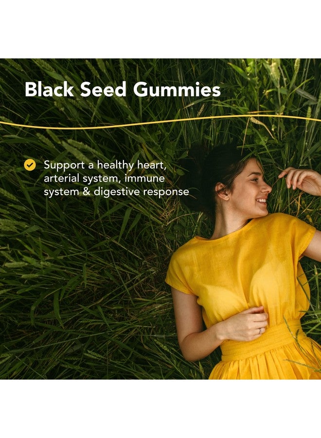 North American Herb & Spice Black Seed Gummies Pomegranate Flavor 60 Gummies Cardiovascular & Digestive Support Nongmo 30 Servings - Image 3