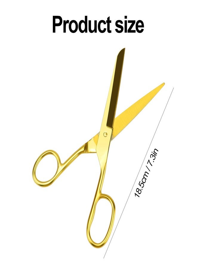 مالتي باي مقص MultiBey مستقيم مصنوع من الفولاذ المقاوم للصدأ المعاد تدويره، 7 بوصات، لون نحاسي ذهبي، متعدد الأغراض، مناسب للأقمشة والجلود والفنون والحرف اليدوية والورق، شديد التحمل (مطور) - Image 4