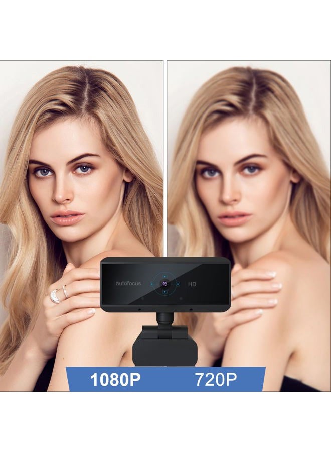 كاميرا ويب USB مع ميكروفون لجهاز الكمبيوتر كاميرا ويب بتركيز تلقائي 1080P HD بزاوية واسعة مع ميكروفون للابتوب والكمبيوتر المكتبي وماك - Image 5