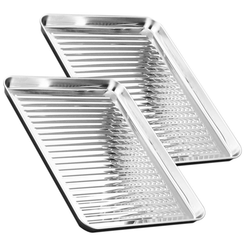 2pcs Toast Baking Tray Cookie Baking Sheet Nonstick Baking Sheet Pan Oven Baking Tray - Image 5