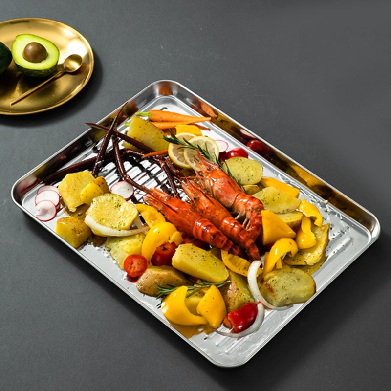 2pcs Toast Baking Tray Cookie Baking Sheet Nonstick Baking Sheet Pan Oven Baking Tray - Image 3