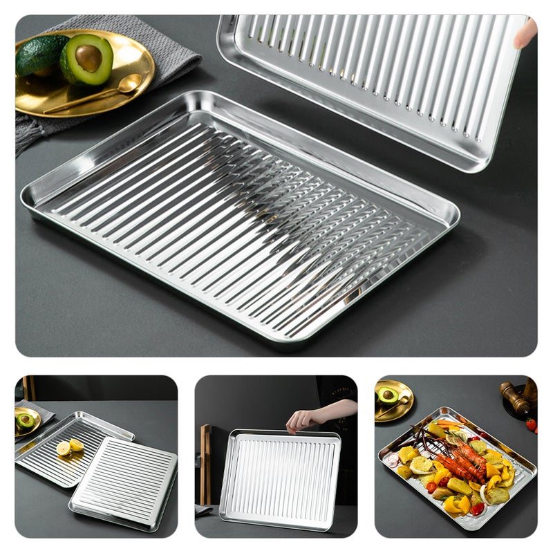 2pcs Toast Baking Tray Cookie Baking Sheet Nonstick Baking Sheet Pan Oven Baking Tray - Image 2