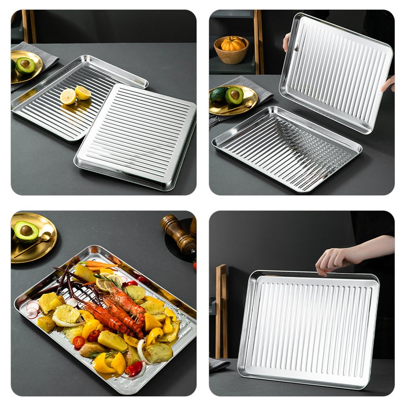 2pcs Toast Baking Tray Cookie Baking Sheet Nonstick Baking Sheet Pan Oven Baking Tray - Image 4