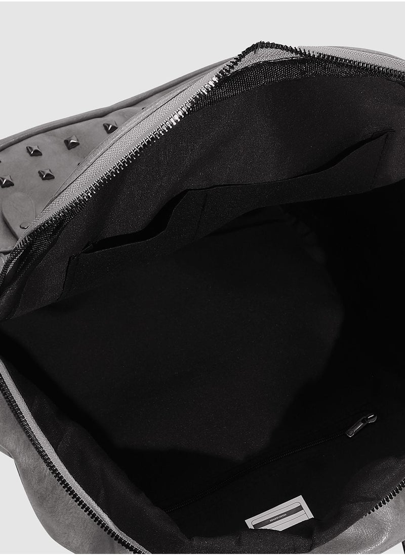 Haute Sauce Studded Backpack - Grey  - Image 5
