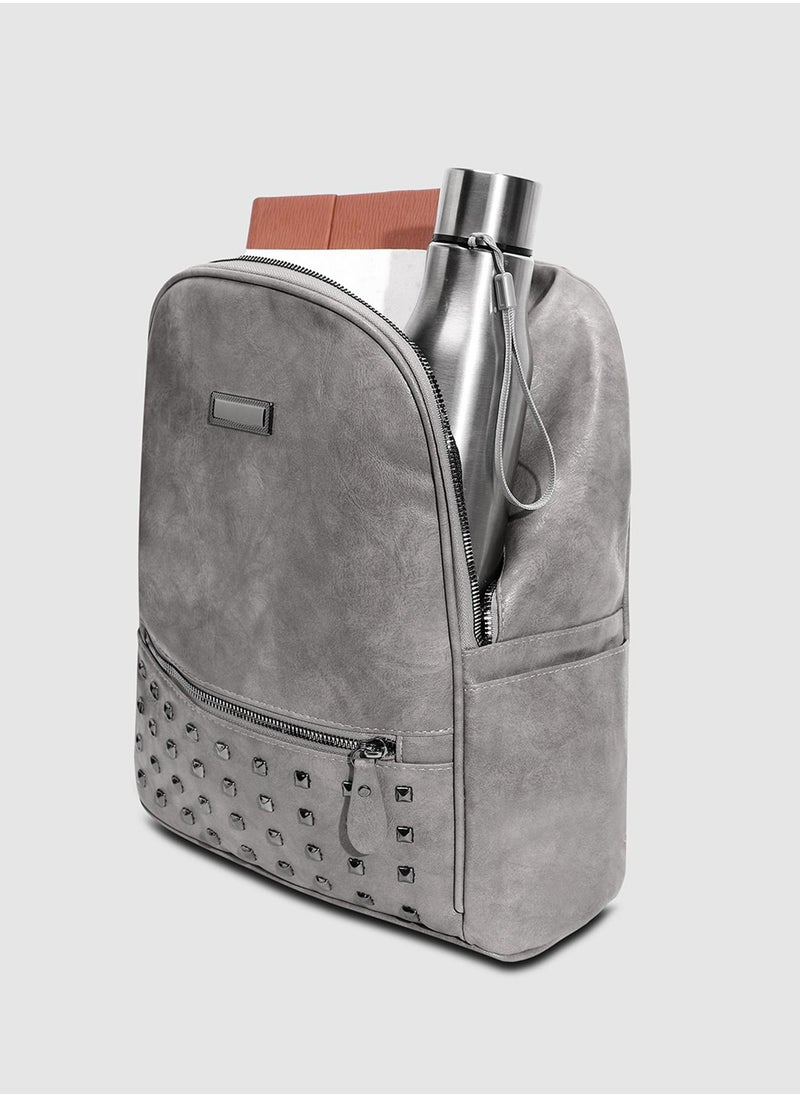 Haute Sauce Studded Backpack - Grey  - Image 4