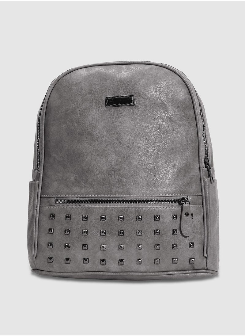 Haute Sauce Studded Backpack - Grey  - Image 1