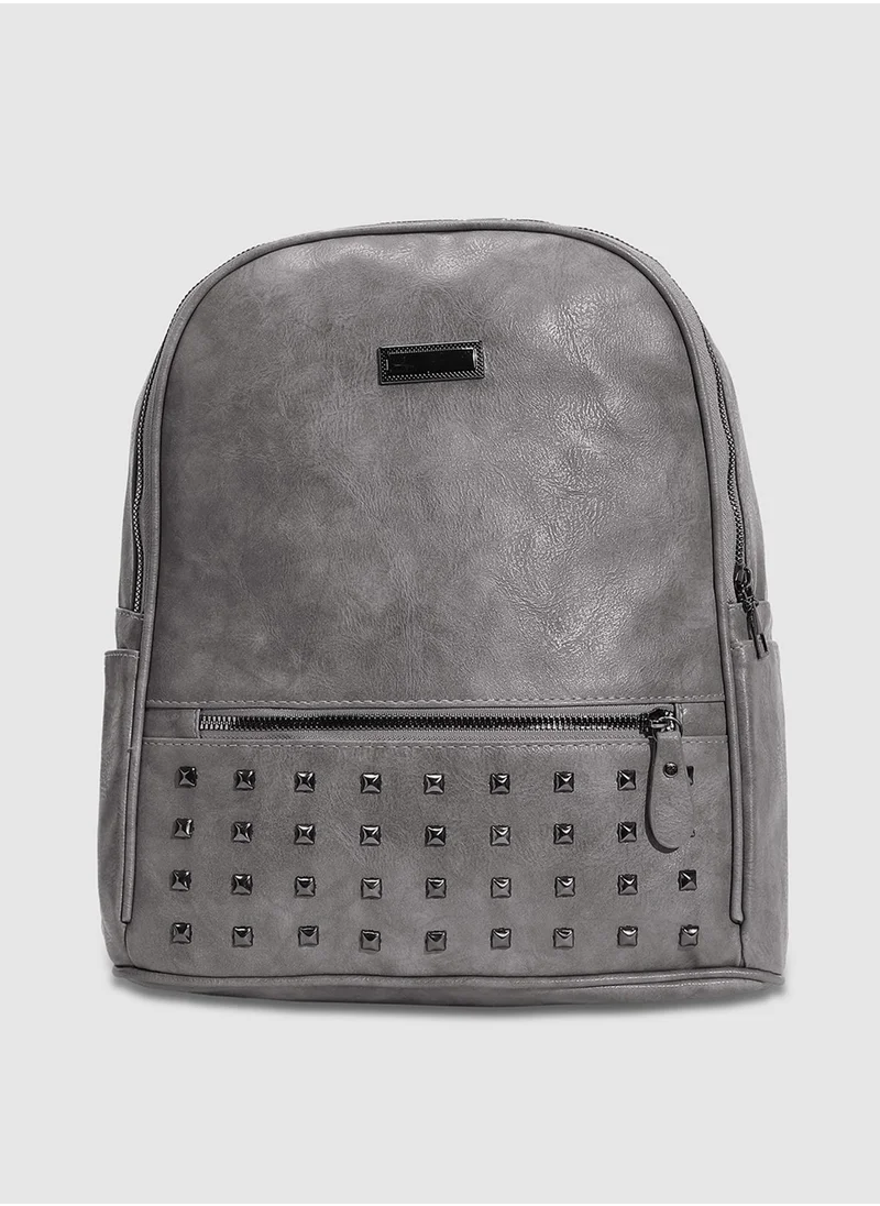 Haute Sauce Studded Backpack - Grey