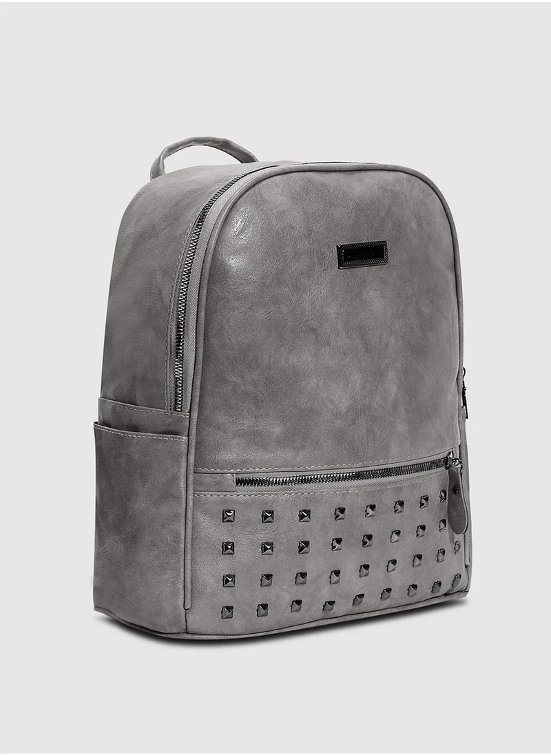 Haute Sauce Studded Backpack - Grey