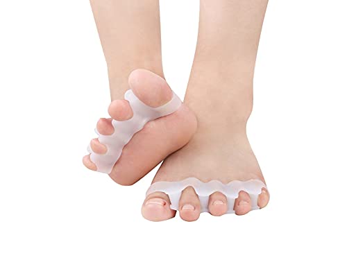 WNHTFAC Toe Separators for Kids Toe Stretchers for Plantar Fasciitis 2 Pair Children Soft Gel Foot Toe Spacers to Correct Bunions Hammer Toes Relieve Foot Pain Toe Straighteners for Overlapping Toes - Image 1