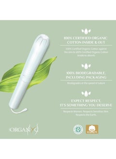 Organ(y)c Complete Protection Feminine Care Organic Cotton Tampons with Cardboard Applicator, Regular, 16 Pieces - Pack of 1  - Image 4