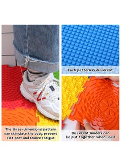 Maitys 7 Pcs Sensory Mat For Autistic Children Massage Game Mats Orthopedic Puzzle Play Mats Textured Sensory Floor Tiles For Kids Toddler Autism Room Indoor(Classic Color)  - Image 4