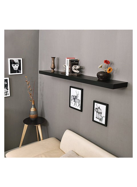 FLOATING WALL SHELF 60CM BLACK SIZE : 60x19.5x3.8cm