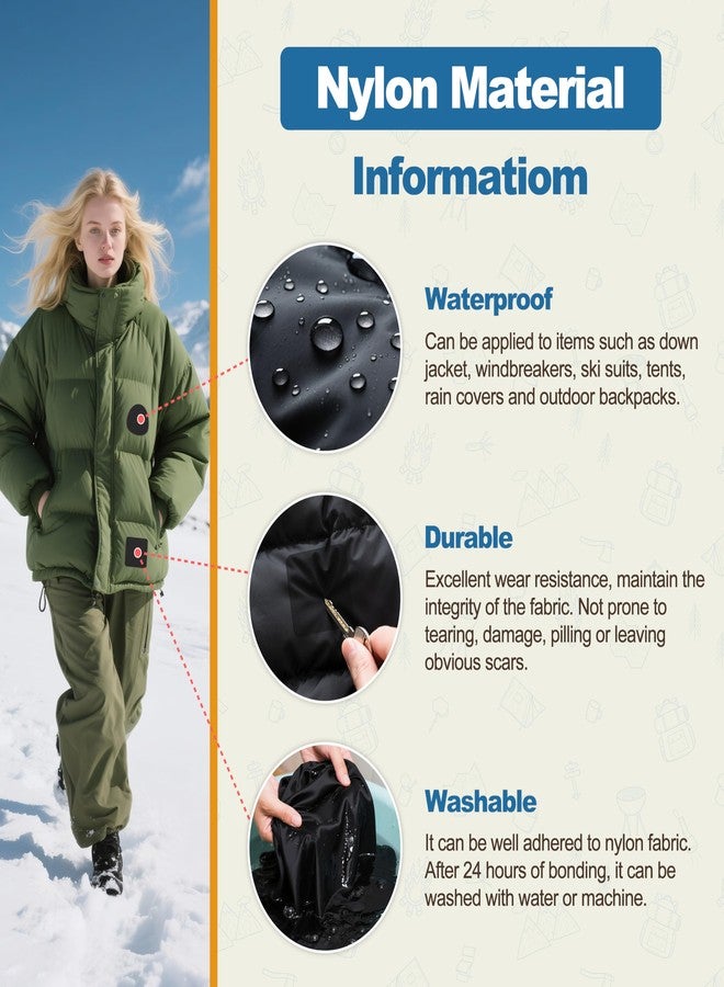 KING MOUNTAIN Self Adhesive Nylon Fabric Repair Tape, 4×63 Inches, Quick Down Jacket Repair Patch, Waterproof Outdoor Gear Patch Kit for Tent,Backpacks,Umbrella, Gloves, Sleeping Bag (Clear - Image 3