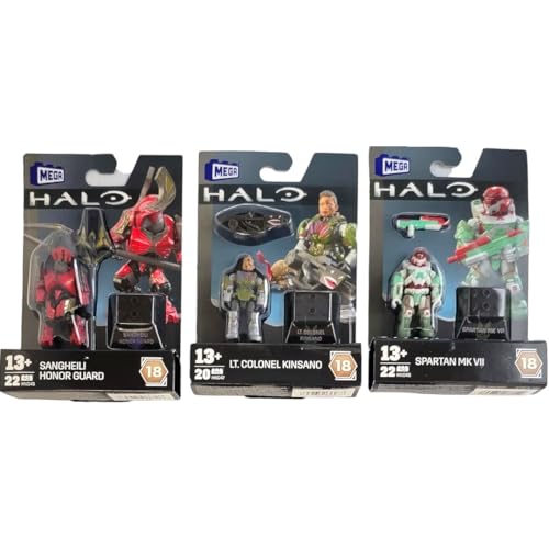 Mega Construx Halo Heroes Series 18 – Complete 5‑Figure Buildable Action Figure Bundle | Sangheili Honor Guard, Atriox, Spartan MK VII & More | Ages 13+ - Image 2