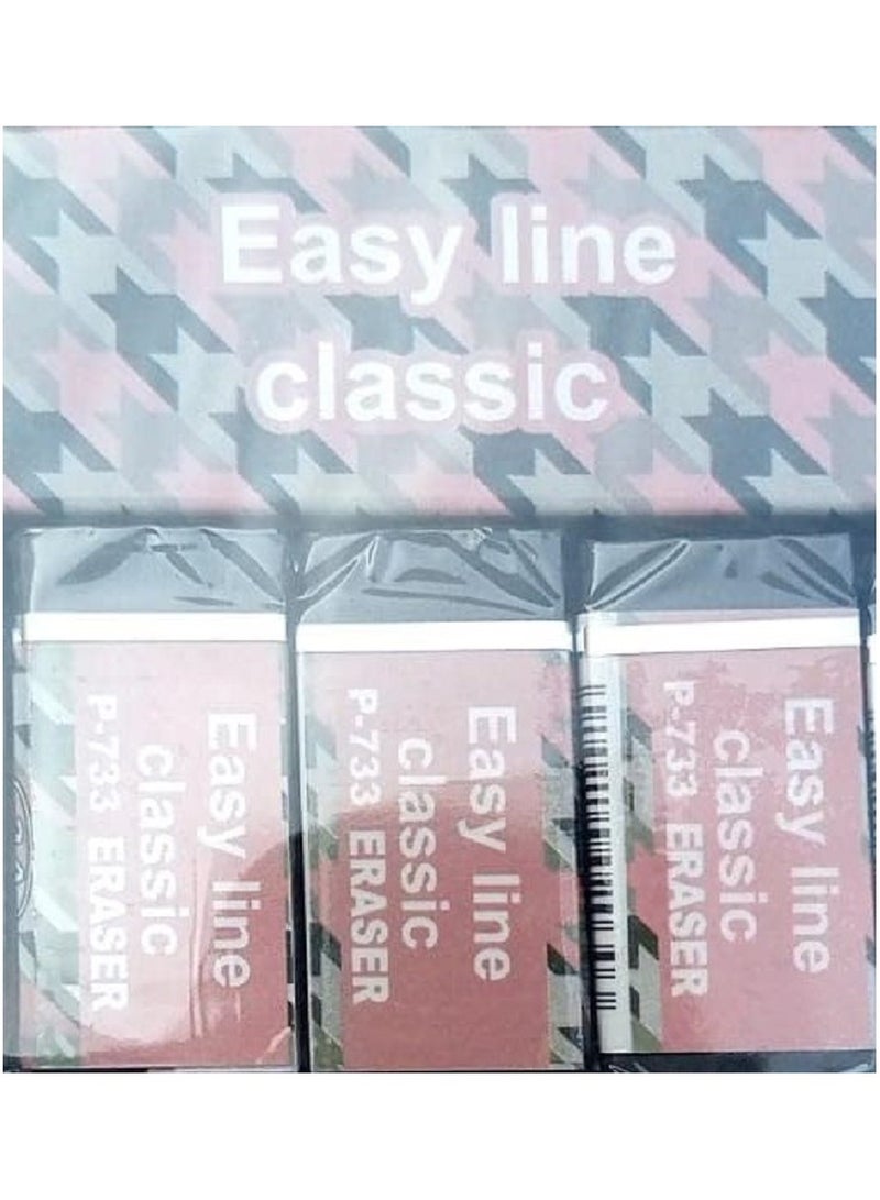 3 قطع ممحاة - استيكة - جومة سوداء صغيرة من إيزي لاين كلاسيك P733، مجموعة مكونة من 3 محايات -أسود - Image 2