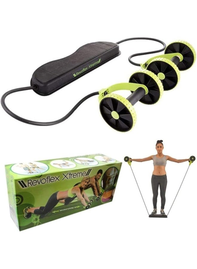 Revoflex Xtreme Abdominal Exerciser with Carry Case, Manual Diet & Exercise Guide – Black/Green - Image 1