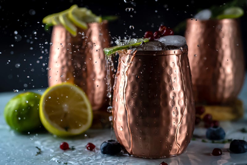 Kosdeg Copper Cups - 16 Oz set of 4 - A Unique Way To Enjoy Wine - The Perfect Pure Copper Tumbler for Water - Copper Drinking Cups Better Than Glasses or Plastic - Moscow Mule Copper Cup For Drinking - Image 4