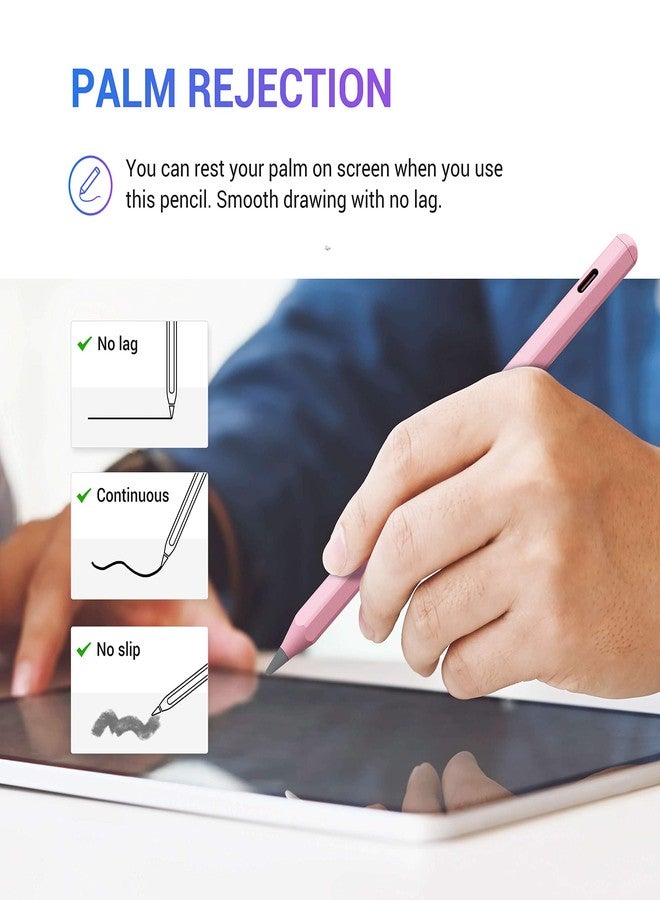KXT Tilt Sensitivity Palm Rejection Stylus Pen for Apple iPad(2018 and After) 6/7/8/9/10th Generation/ipad Pro 11 / Pro 12.9 inch/Air 3 4 5 6/Mini 5&6, Precise Writing Drawing Digital iPad Pencil - Image 4
