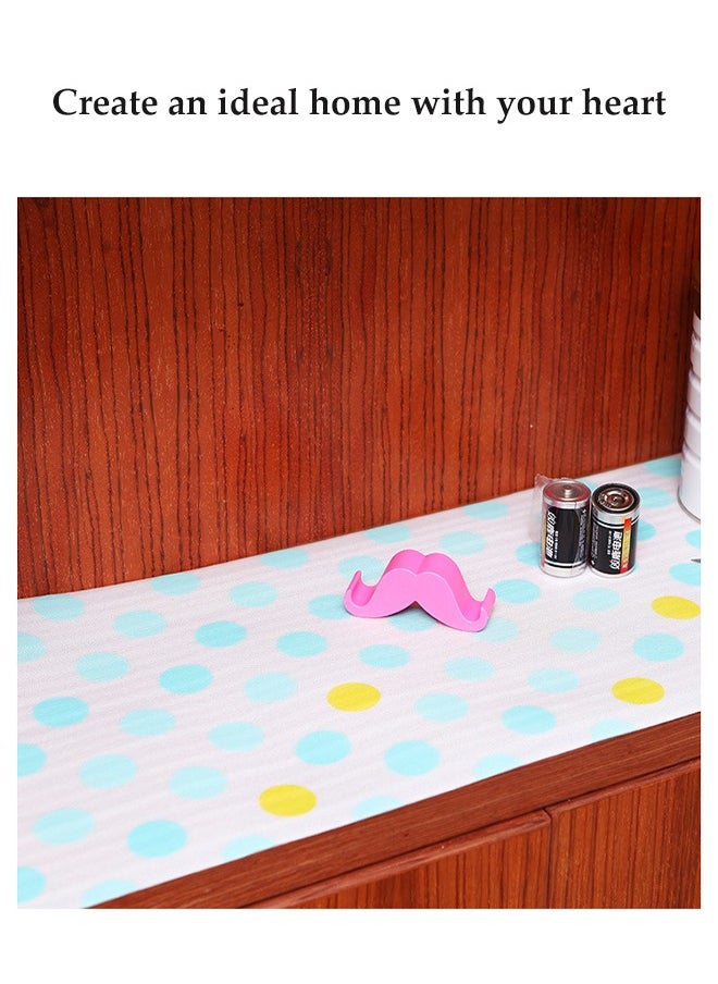 DUNISO 4 Rolls Shelf Liner, Kitchen Drawer Pad, Non Slip Non Stick Drawer Pad, Anti Fouling And Moisture Proof,  Easy To Cut，Suitable For Shelves, Refrigerators, Cabinets And Tables, 30 * 300cm  - Image 3